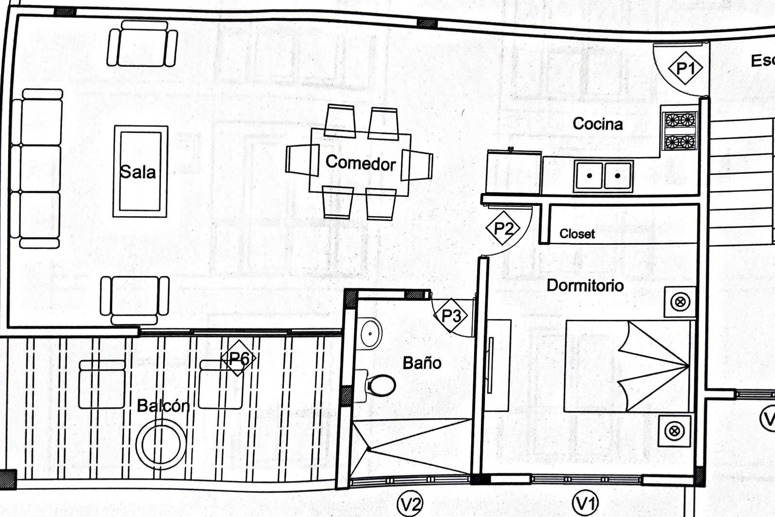 Floor plan for Ocean Rocks apartment G4