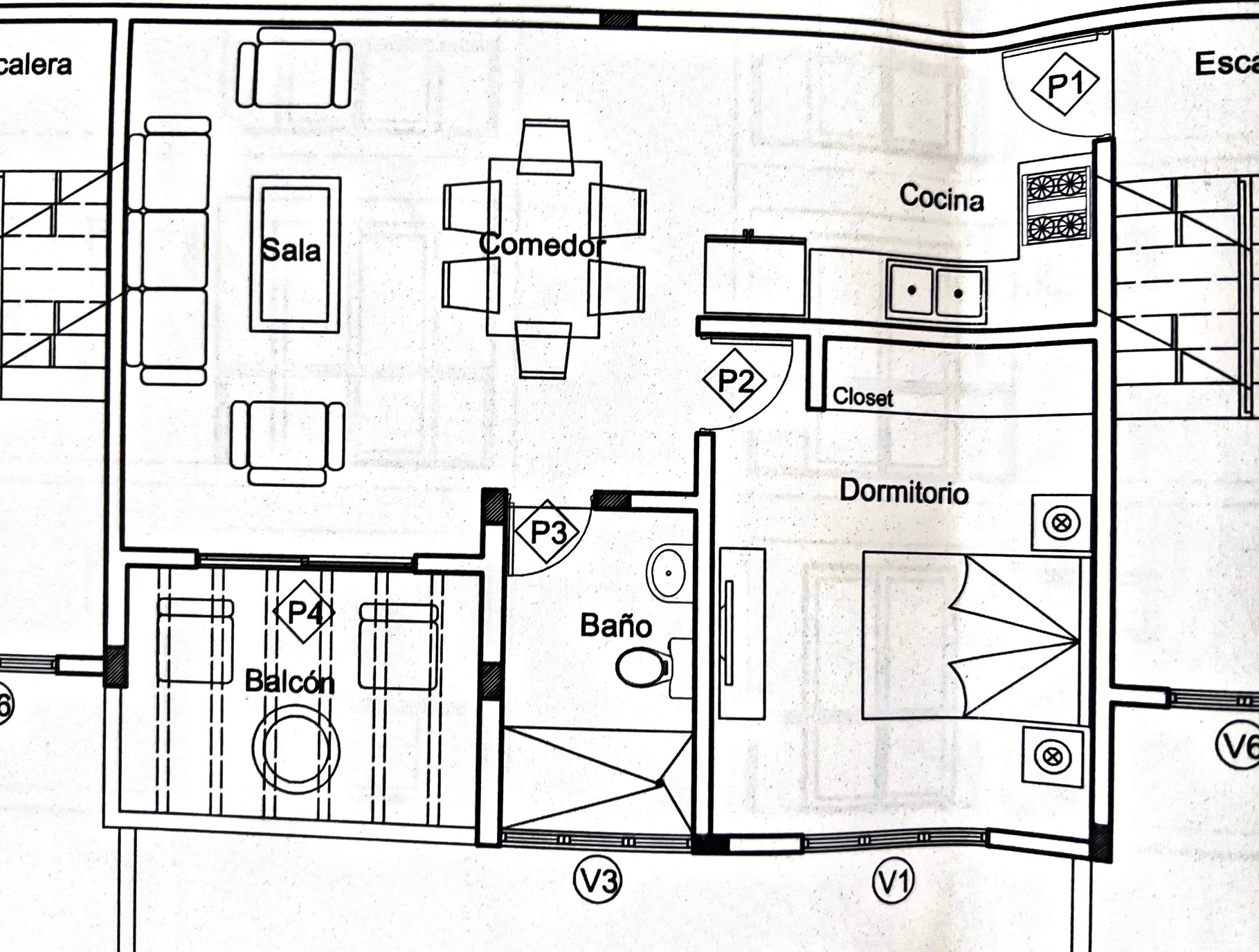 Floor plan for Ocean Rocks apartment H4