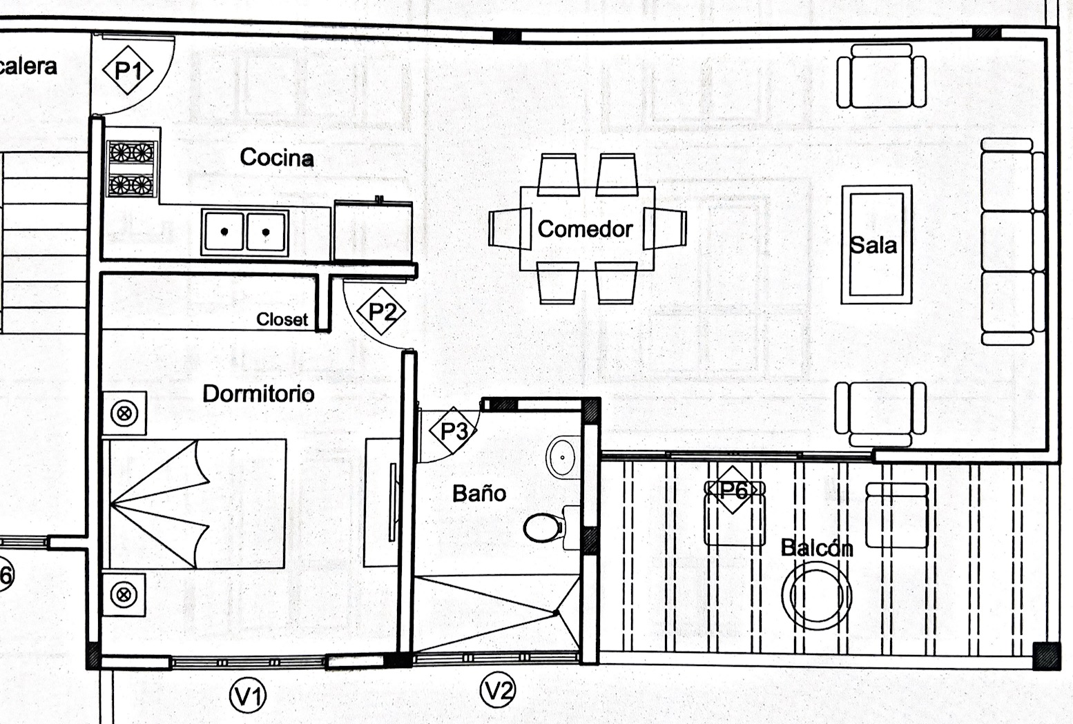 Floor plan for Ocean Rocks apartment I4